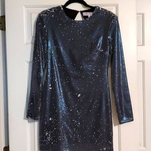 Elliatt Sequin Twilight Dress size S. Blue.